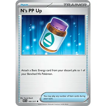 Společenská hra Pokémon ASC 195/217 N's PP Up - Ascended Heroes Stav: Near Mint, Verze: NORMAL