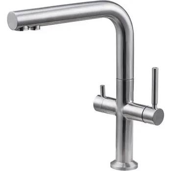 Vodovodní baterie kielle Wimeo Baterie dřezová s filtrační funkcí, broušená nerez 10525F25