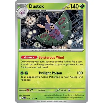 Sběratelská karetní hra Pokémon ASC 015/217 Dustox - Ascended Heroes Stav: Near Mint, Verze: ENERGY REVERSE HOLO