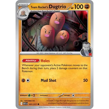 Společenská hra Pokémon ASC 101/217 Team Rocket's Dugtrio - Ascended Heroes Stav: Near Mint, Verze: NORMAL
