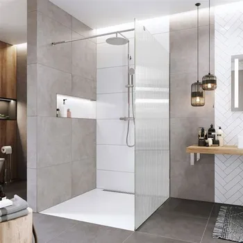 Sprchové dveře EBS Relax Walk-in stěna 120x200 cm sklo Line, chrom ALU