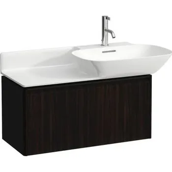 Koupelnový nábytek Laufen Base Skříňka pod umyvadlo 76,9 cm, tmavohnědý jilm - držák z tmavého hliníku H4030031102631