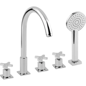 Vodovodní baterie Sapho TRAX pětiprvková baterie na okraj vany, chrom