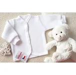 AMÁLKA Bavlněný propínací svetřík pro miminko, bílý Velikost: 74