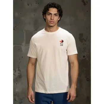 Dámské oblečení Sinsay - Bavlněná košilka s potiskem - krémová - 259HL-01X - 259HL-01X-XS