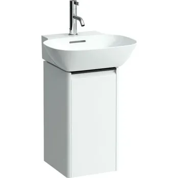 Koupelnový nábytek Laufen Base Skříňka pod umyvadlo 27,7 cm, závěsy vlevo, bílá lesklá H4030131102611