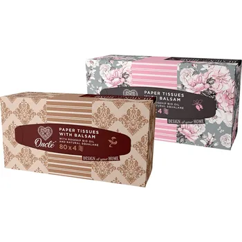 Papírový kapesník Onclé Papírové kapesníky s balzámem 4vrstvé 80 ks