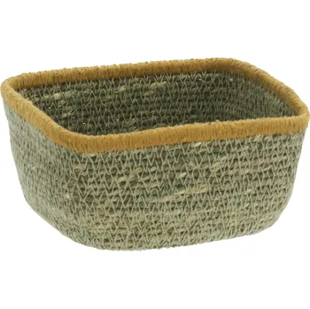 Piknikový koš MADAM STOLTZ Úložný košík Square Seagrass