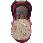 SDS Peřinky do kočárku pro panenky Zvířátka z lesa Bavlna, výplň: Polyester, 1x 27x40 cm / 25x20 cm