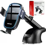 Držák do auta na telefon na sklo/palubní desku s indukční nabíječkou AMIO-03779