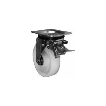 Pojezdové kolečko Nylonová transportní kola s přírubou, průměr 150 - 200 mm, otočná s brzdou, valivá ložiska