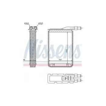 Chladič motoru Výměník tepla NISSENS 733591