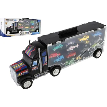 Hračka Teddies Auto kamion přepravník + dopravní prostředky - 14 ks - na volný chod