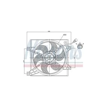 Chladič motoru Ventilátor chladiče NISSENS 85085