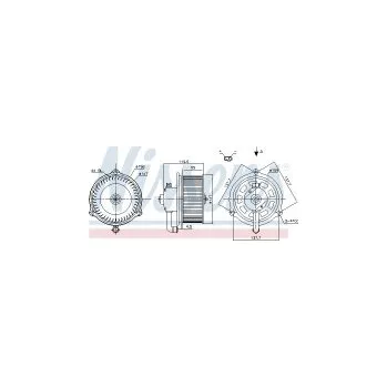 Chladič motoru Vnitřní ventilátor NISSENS 87159