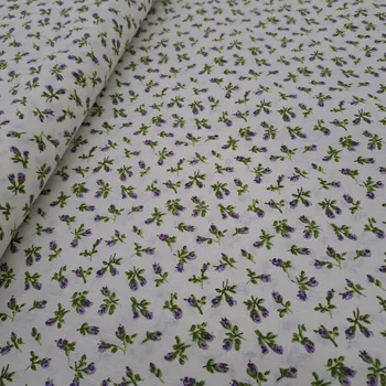 Pro útulný domov bavlněná látka DROBNÉ KYTIČKY FIALOVÉ