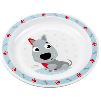 Talíř Zvířátka modrý plastový talíř