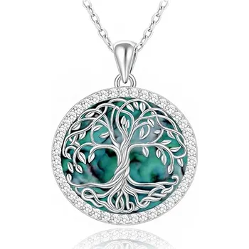 Náhrdelník Stříbrný náhrdelník strom života se zirkony a perletí Minet JMAN5027SN45 + dárek zdarma