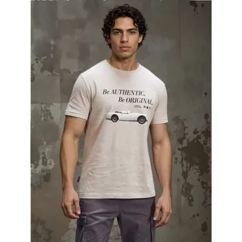 Oblečení a móda Sinsay - Bavlněná košilka s potiskem - šedá - 260HL-09X - 260HL-09X-S