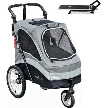 Kočárek pro psa Petstro vozík do 35 kg s upravovacím stolkem, barva tyrkysová/černá + podložka zdarma