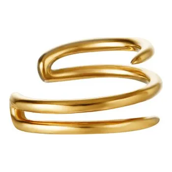 Náušnice ORNAMENTI Pozlacená náušnice na boltec Spiral gold