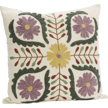 Povlak na polštářek MADAM STOLTZ Vyšívaný povlak na polštář Suzani Floral 45 × 45&nbsp;cm