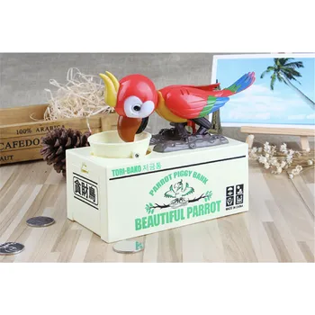 Gadget Pokladnička na mince - papoušek Barva: červená