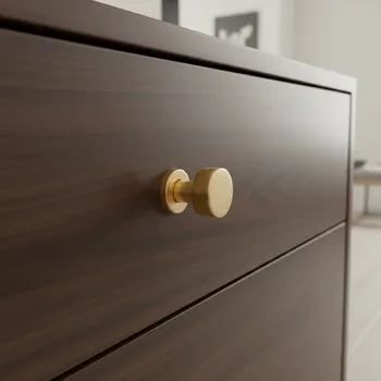 Nábytkové kování Interex design Úchytka knopka RIOX / Broušené zlato