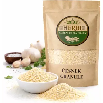 Koření Herbi Česnek granule – sušený česnek pro snadné vaření 50 g