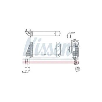 Chladič motoru Výměník tepla NISSENS 72953