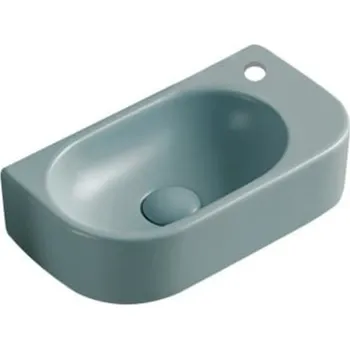 Umyvadlo Swiss aqua technologies Umývátko SAT Infinitio 40x21,5 cm zelená mat bez přepadu SATINF4021LGEM