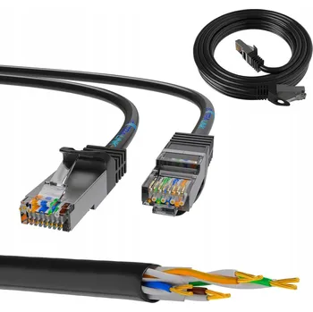 Síťový kabel Patchcord Extralink F/UTP 5e RJ45 / RJ45 1 m černý