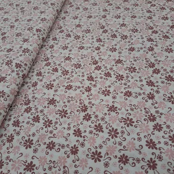 Pro útulný domov bavlněná látka KYTIČKY VÍNOVÉ A RŮŽOVÉ
