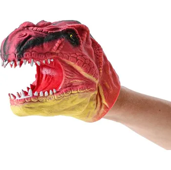 Karnevalová maska Jurský Park Dinosaurus/maňásek 14 cm Barvy: červená