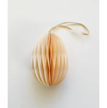 Velikonoční dekorace NOORDliving Velikonoční papírové vajičko na zavěšení 7 cm žluté