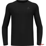 Odlo BL TOP tričko s výstřihem l/s MERINO 200 velikost M Black NEUPLATŇUJE SE