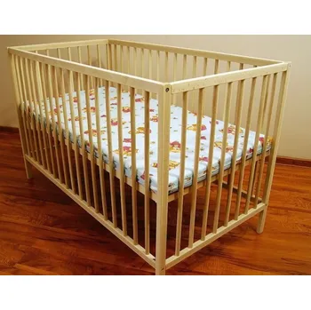 Dětská postýlka Postýlka masiv borovice Bobík stahovací bok 120x60 cm