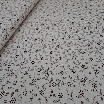 Pro útulný domov bavlněná látka KYTIČKY ČERVENÉ