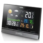 Meteorologická stanice Hyundai WS 2303 / LCD displej / 30 m / -20 až +50 °C / vnitřní i venkovní / černá