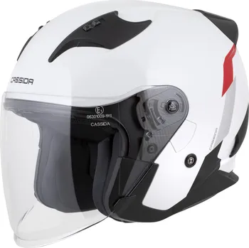 Motodoplněk Přilba Reflex 2.0 Safety, CASSIDA (bílá/červená/šedá/stříbrná reflexní) 2026 Velikost: XL (61 cm)