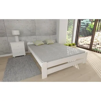 Postel Posteľ z masívu borovice Európa 120x200 cm biela + rošt ZADARMO