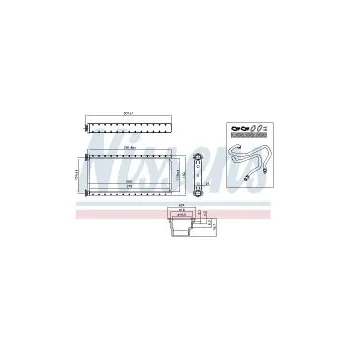 Chladič motoru Výměník tepla NISSENS 73002
