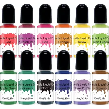 Speciální výtvarná barva Tekutá barva do vosku na svíčky (Pigmenty do vosku 10ml)