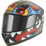 NOX KASK INTEGRALNY (FULL FACE) N731 SCRAPPY KID / JUNIOR (DZIECIĘCY) KOLOR ZIELONY (KHAKI)/CZARNY/NIEBIESKI MAT ROZMIAR S