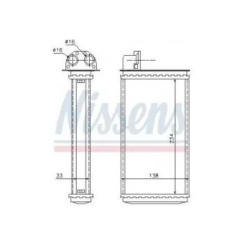 Chladič motoru Výměník tepla NISSENS 72981