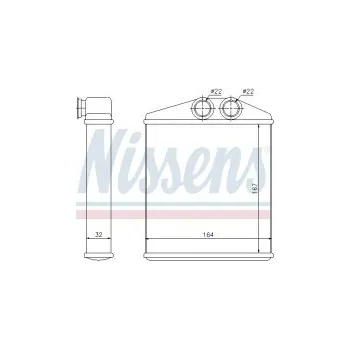 Chladič motoru Výměník tepla NISSENS 72661