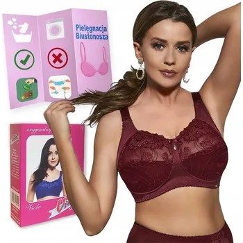 Podprsenka Měkká podprsenka Viki 584 Viola, barva červené víno, velikost 85I