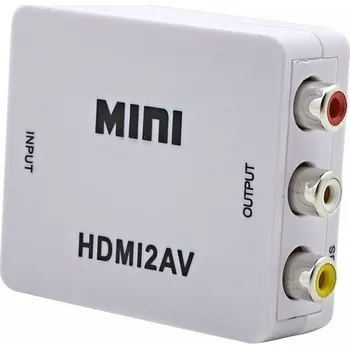 Redukce XtendLan Převodník HDMI na kompozitní video a audio, PAL/NTSC, HDMI do 1920x1080, výstup volitelný přepínačem