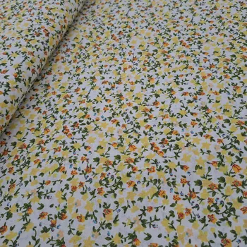 Pro útulný domov bavlněná látka DROBNÉ KYTIČKY ŽLUTÉ