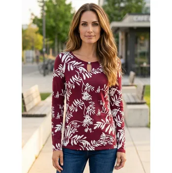 Dámské tričko Dámské triko KIXMI ROAN VÍNOVÁ S